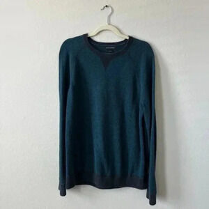 BANANA REPUBLIC Deep Teal Crew Neck Cotton Oversized Slouchy Sweater MENS Size L